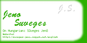 jeno suveges business card